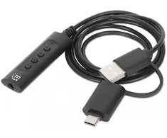 Manhattan Adapteris karta dźwiękowa USB-C/USB-A na Jack 3.5mm TRRS M/F