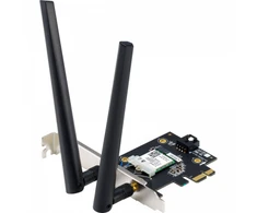 „Asus WiFi 7 PCI-E“ adapteris su 2 išorinėmis antenomis | PCE-BE6500 | 802.11be | Tinklo palaikymas: ne | MU-MiMO: ne | nėra mobiliojo plačiajuosčio ryšio
