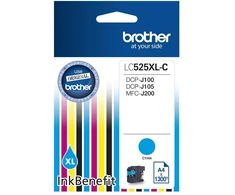Brother LC-525XLC rašalo kasetė Originalus Žydras