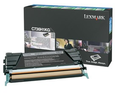 Lexmark C736H1KG Cartridge, Juodas, 12000 pages