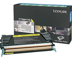 Lexmark C736H1YG kasetė, Geltona, 10000 puslapių