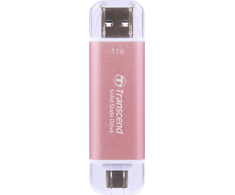 TRANSCEND ESD310P 1TB Išorinis kietasis diskas SSD USB 10Gbps Type C/A Rožinė