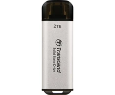TRANSCEND ESD300S 2TB Išorinis kietasis diskas SSD USB 10Gbps Type C Sidabrinis