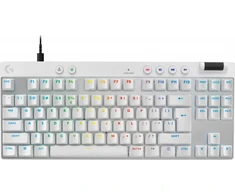 „Logitech G PRO X TKL Rapid“ žaidimų klaviatūra USB QWERTY US International Balta
