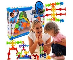 Pegaz Toys Silikoniniai blokeliai KONSTRUKCINIAI SIURBUČIAI 35 vnt. Spalvinga Soft vandeniui