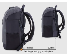 Hewlett Packard (HP) HP Travel 15.6 kuprinė, 25 litrų talpa, RFID ir Bluetooth sekimo kišenė - Pilkas