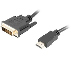 LANBERG CA-HDDV-20CU-0030-BK kabelis HDMI -> DVI-D 24+1 M/M Dual Link 4K 30Hz. juodas 3m