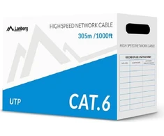 Lanberg LAN UTP kietas kabelis 1GB/S 305M CCA, Pilkas