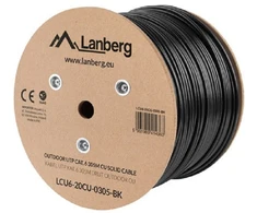 LANBERG LCU6-21CU-0305-BK UTP suvytas kabelis CU OUTDOOR kat. 6 305 m Judas