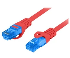 LANBERG patchcord kat.6A FTP LSZH CCA 0,5m raudona