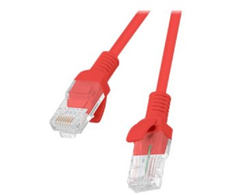 LANBERG PCU5-20CC-0050-R Patchcord RJ45 kat. 5e UTP 0.5m Raudona 10-Pak