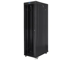 LANBERG Laisvai pastatomas stelažas 19 colių spintelė 47U 800x1200 stiklinės durys LCD plokščias paketas juodas