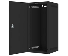 LANBERG Rack spintelė 10 colių sieninis laikiklis 12U 280x310 juodas su metalinėmis durelėmis butas paketas