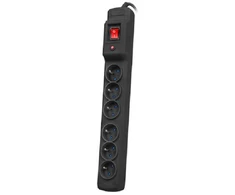 ARMAC Surge protection MULTI M6 10m 6x French outlets juodas