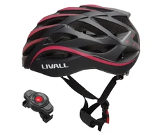 Livall „Bluetooth“ plento šalmas 55–61 cm LED/SOS/interkom raudonas