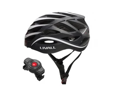 Livall Plento šalmas su „Bluetooth“ ryšiu, 55–61 cm, LED/SOS/interkomu, baltas