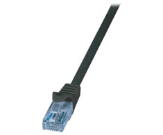 LOGILINK CP3033U LOGILINK - Komutacinis kabelis Cat.6A 10GE Home U/UTP EconLine juoda 1,00m