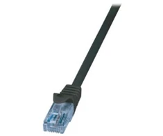 LOGILINK CP3053U Komutacinis kabelis Cat.6A 10GE Home U/UTP EconLine juodas 2m