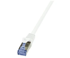 LOGILINK CQ3011S LOGILINK - Komutacinis kabelis Cat.6A 10G S/FTP PIMF PrimeLine, Baltas, 0,25m
