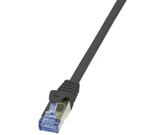 LOGILINK CQ3013S LOGILINK – Patchcord Cat.6A 10G S/FTP PIMF PrimeLine 0,25m Juodas
