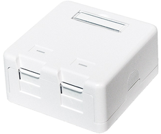 LOGILINK NK4032 LOGILINK- Keystone Surface Mounted Box 2 port UTP, baltas