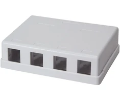 „LogiLink Keystone“ paviršinio montavimo dėžutė, 4 prievadų UTP, balta (NK4034)