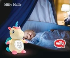 Milly Mally pliušinis vienaragis su projektoriumi