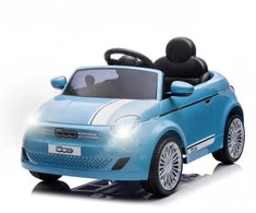 Elektrinis vaikiškas automobilis Milly Mally Fiat 500e mėlynas