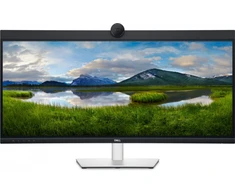 Dell Monitorius P3424web 34 colių IPS lenktas WQHD (3440x1440)/21:9/HDMI/DP/USB-C/RJ-45/Kamera/Garsiakalbiai/Mikrofonas/3Y