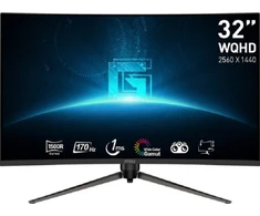 Monitorius MSI G32CQ5P, 31.5", 2560 x 1440, 170 Hz, 1 ms