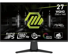 Monitorius MSI MAG 275QF 27 colių Rapid IPS WQHD 180Hz 300cd/m2 0,5ms 2xHDMI DP
