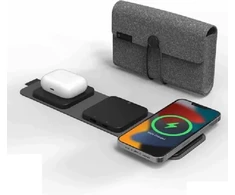 mophie-3in1 travel charger MagSafe su adapteriu EU Juodas