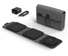 mophie-3in1 travel charger MagSafe su adapteriu EU Juodas
