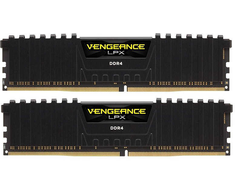 RAM CORSAIR DDR4 2400MHz 16GB 2 x 288 DIMM Nebuferinis 14-16-16-31 Vengeance LPX Juodas Šilumos skirstytuvas 1.20V