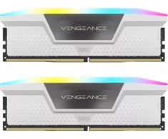RAM CORSAIR VENGEANCE RGB 32GB 2x16GB DDR5 6000MT/s DIMM Be buferio 30-36-36-76 Std PMIC XMP 3.0 Baltas Heatspreader RGB LED 1.4V