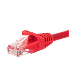 NETRACK BZPAT16R Netrack prailginimo laidas RJ45, lietas dangtelis, kat. 6 UTP, 1 m raudonas