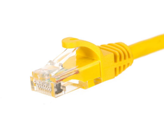 NetRack patchcord RJ45, užtvindytas viršelis, 6 kat. UTP, 2 m geltona (BZPAT26Y)