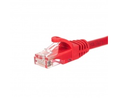 NETRACK BZPAT36R pataisomasis kabelis RJ45 be kliūčių Cat 6 UTP 3m raudonas