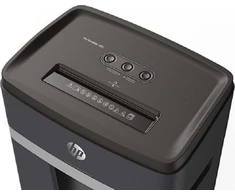 Hewlett Packard (HP) HP PRO SHREDDER 18CC dokumentų smulkintuvas, nupjautos lapų dalys, P-4, 18 kortelių, 25l, tamsiai pilkos spalvos
