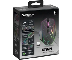 Kompiuterio Pelė - Defender GM-503 Uran Optinė RF RGB 3200dpi