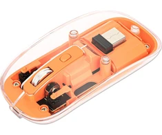 Manhattan Belaidė pelė 2.4GHz RF USB 1600dpi skaidri