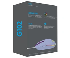 LOGITECH G102 LIGHTSYNC Pelė su laidu žaidimams - LILAC - USB - EER