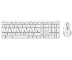 Klaviatūra ir pelė Logitech Signature Slim MK950, Balta