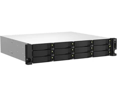Serveris QNAP TS-1264U-RP NAS Rack (2U) Ethernet LAN Aliuminio, Juodas
