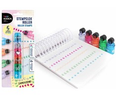 STAMP ROLLER KIDEA 5in1 antspaudai, spalvingi raštai užrašams