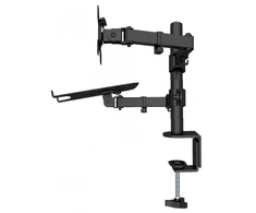 Techly 365597 Laikiklis stalas monitoriui 13-32" 8kg ir nešiojamam kompiuteriui 12-17" 8kg, reguliuojamas