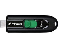 TRANSCEND 256GB USB3.2 USB-C atmintinė be dangtelio, juoda