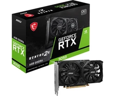 Vaizdo plokštė MSI NVIDIA GeForce RTX 3050 Ventus 2X E OC, 6 GB GDDR6, 96 bit, PCIE 4.0 16x, Dual Slot Fansink