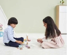 Viga Toys PolarB medinis popietinės arbatėlės rinkinys