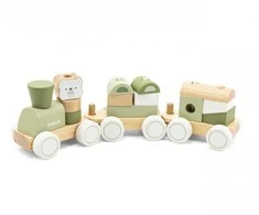 Viga Toys VIGA 44231 PolarB Žaliasis traukinys su vežimėliais
